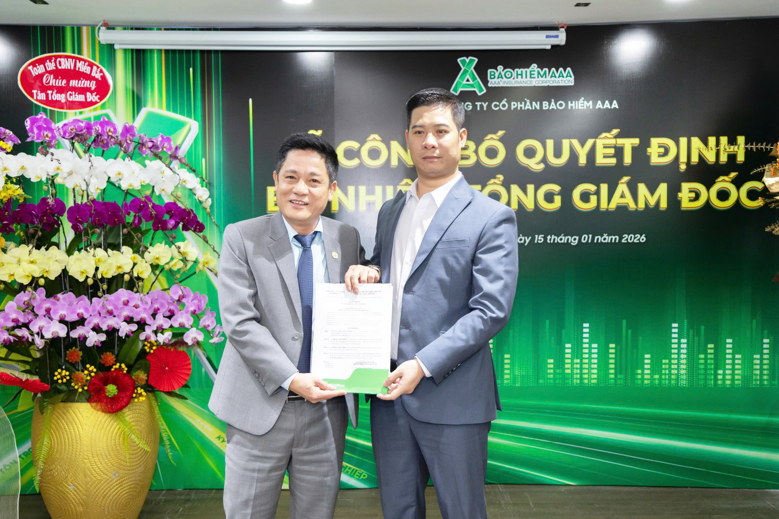 TỔNG CÔNG TY CỔ PHẦN BẢO HIỂM AAA BỔ NHIỆM ÔNG ĐOÀN TRỌNG THẮNG GIỮ CHỨC VỤ TỔNG GIÁM ĐỐC